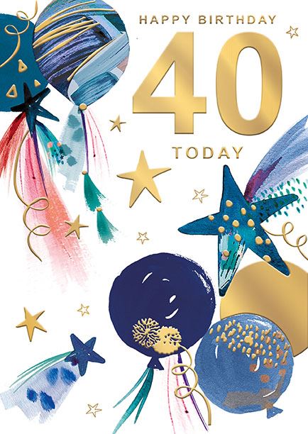 Age 40 Male - Birthday Card