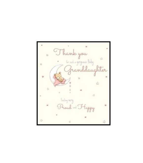 Thank you for a Gorgeous Granddaughter - new baby card