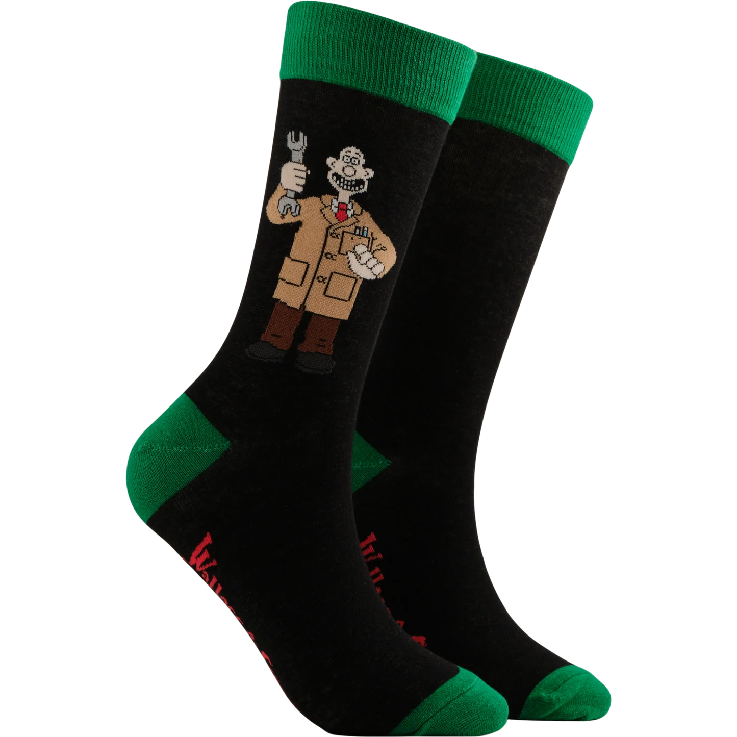 Socktopus wallace & Gromit everyday genius(black) size 9-12 - Adult - Socks