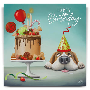 Did someone say cake - happy birthday Lucy Pittaway card
