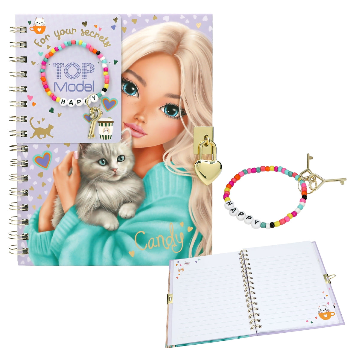 TopModel by Depesche Padlocked Diary And Bracelet