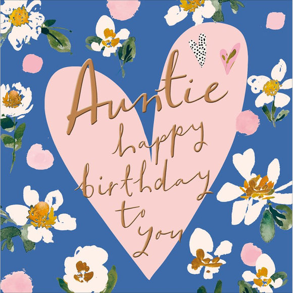 Auntie, happy birthday to you - birthday card