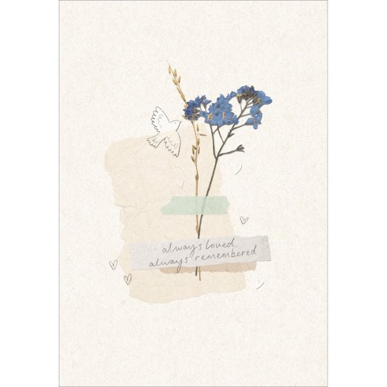 Always loved, always remembered - sympathy card