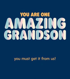 Amazing Grandson - Birthday card