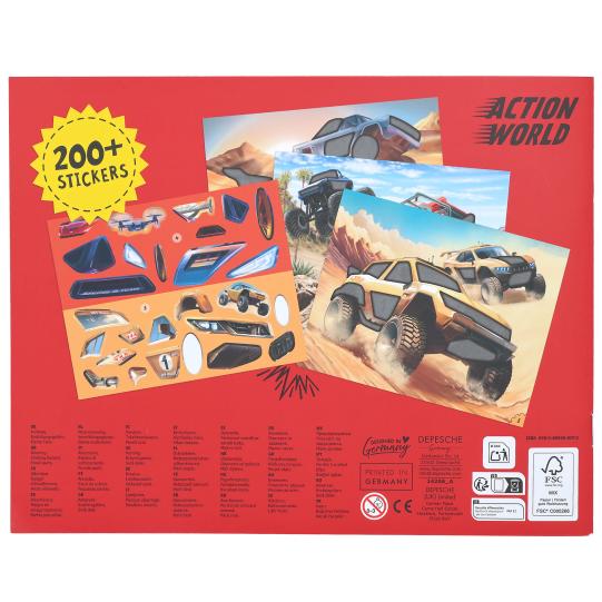 Action World Monster Cars - Sticker Book