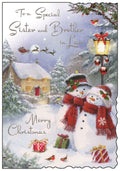 Sister & Brother in Law (snowmen) - Christmas Card