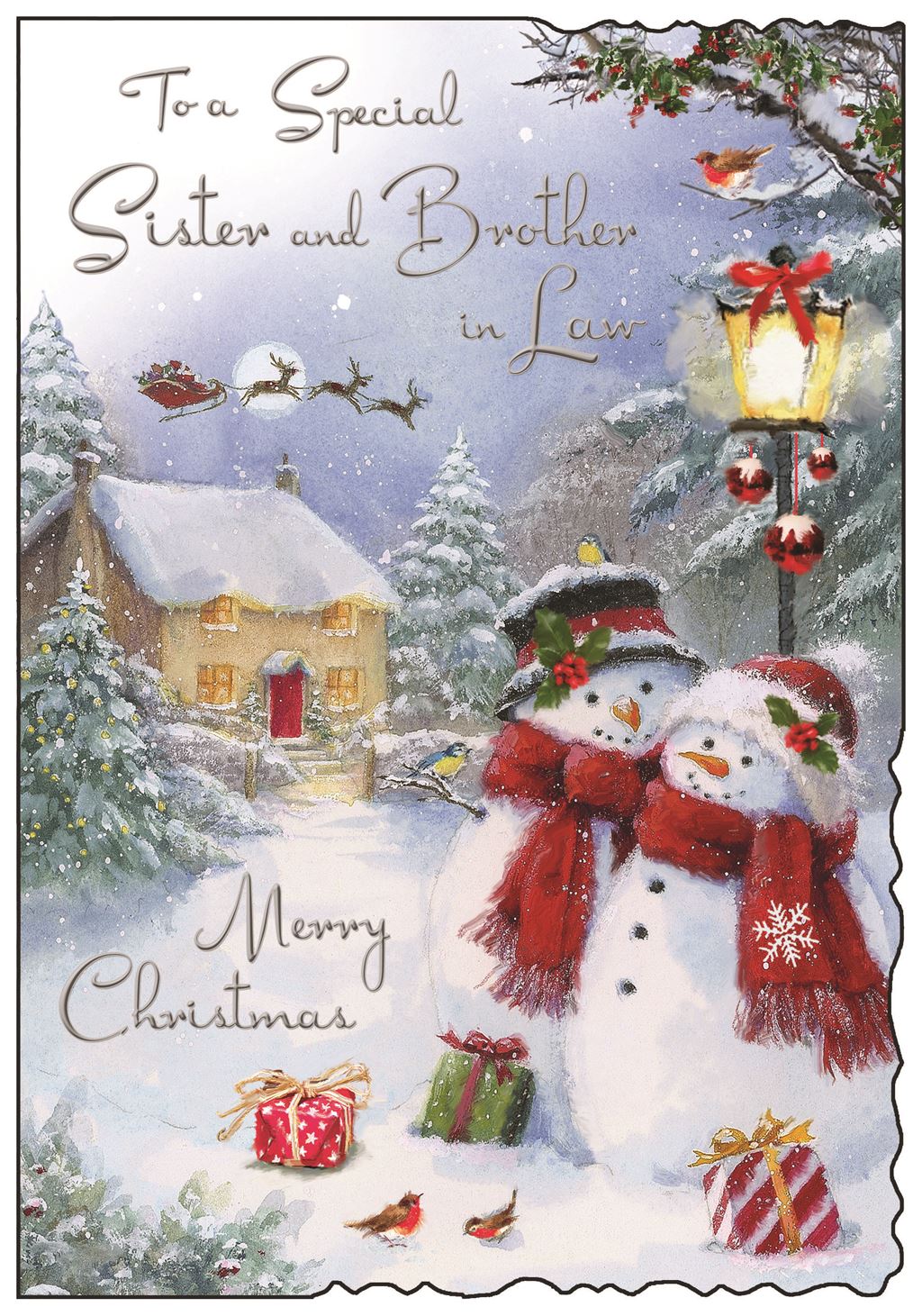 Sister & Brother in Law (snowmen) - Christmas Card