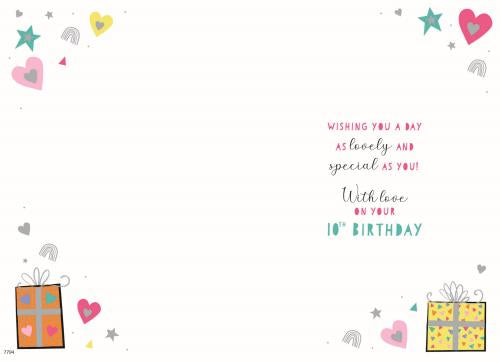 For a wonderful Daughter on your 10th Birthday - 10th Birthday Card
