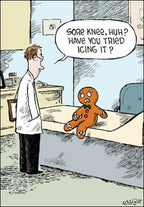 Sore knee - Speed Bump greetings card