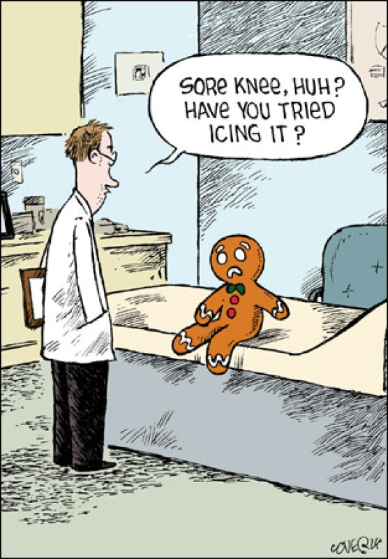 Sore knee - Speed Bump greetings card