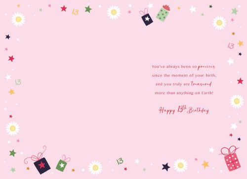 Wonderful Daughter Happy 13th Birthday - 13th Birthday Card