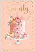 Birthday wishes,(peach) 70 Card
