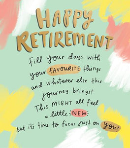 Happy retirement card