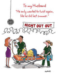 Night out, Husband - Birthday Card