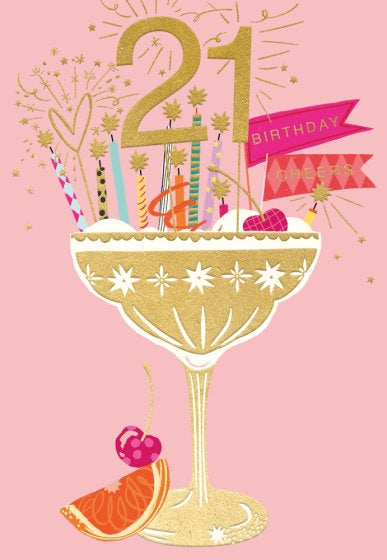 21 Birthday cheeers - Birthday card