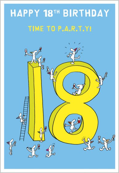 Time to party - 18th Birthday card