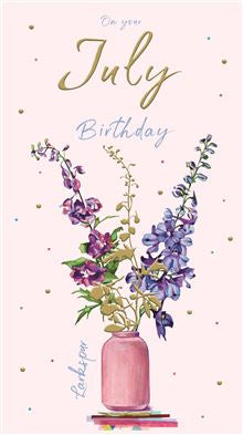 On Your July Birthday card