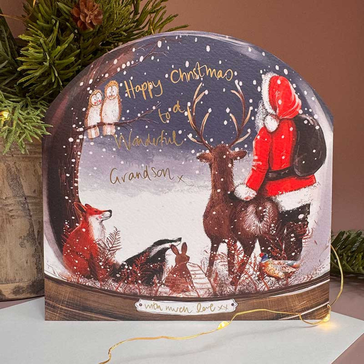 Alex Clark Wonderful Grandson - Christmas Card