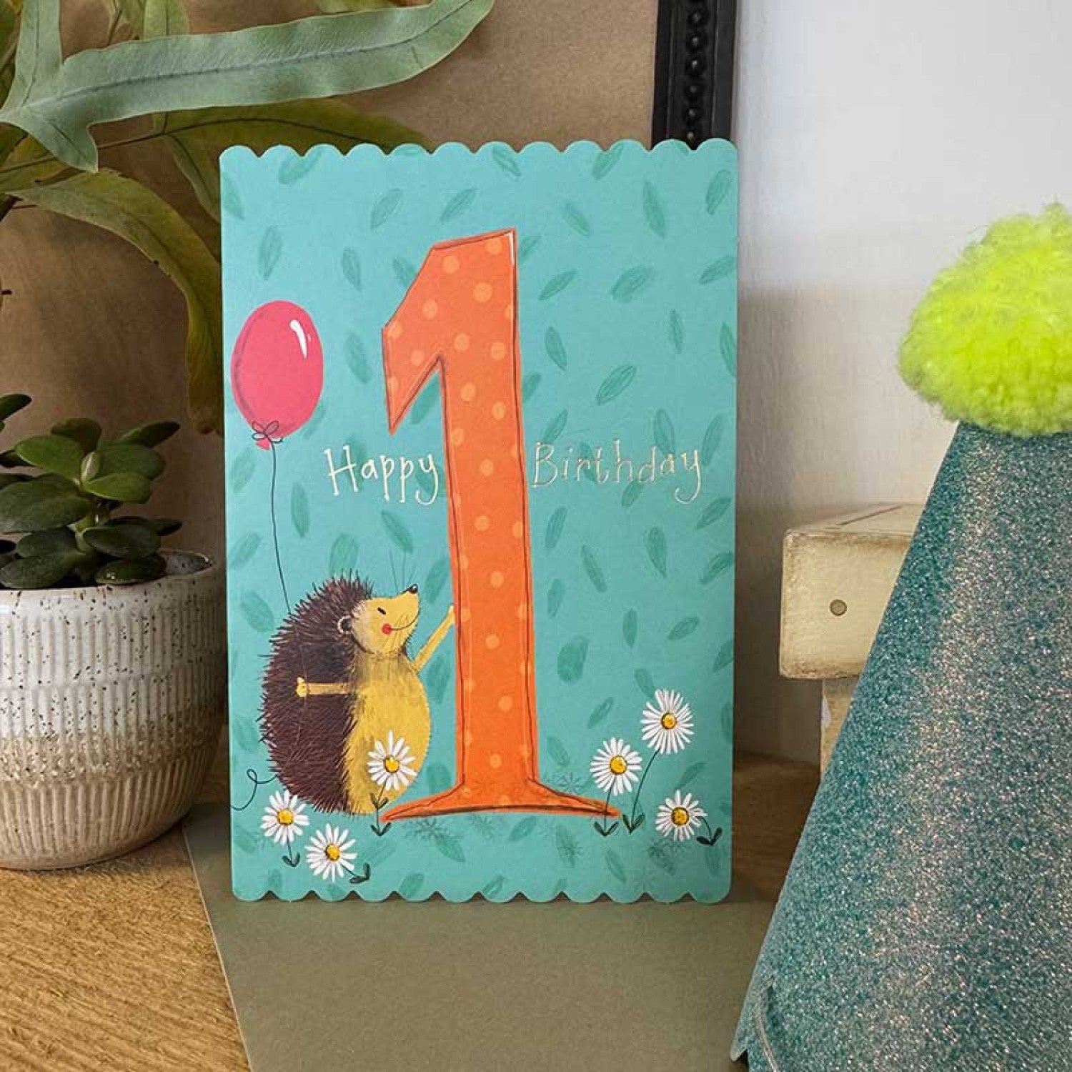 Alex Clark Hedgehog First Birthday - 1st Birthday Card