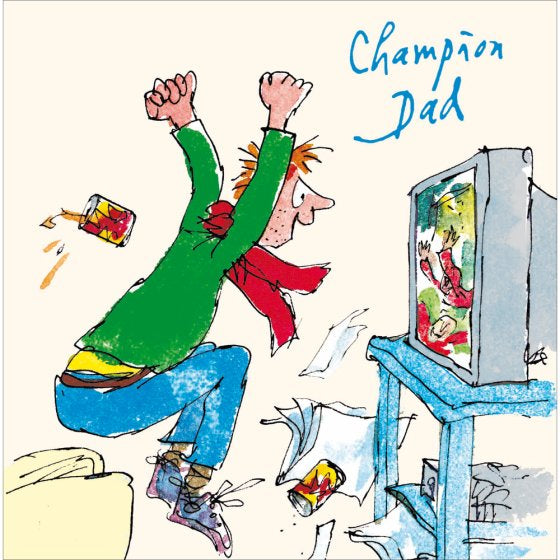 Champion Dad - Quentin Blake Father's Day card