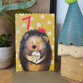 Alex Clark Hedgehog Seventh Birthday - 7th Birthday Card