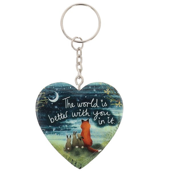 Fox Under the Moon - Keyring