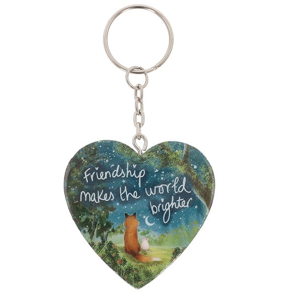Fox Under the Moon - Keyring