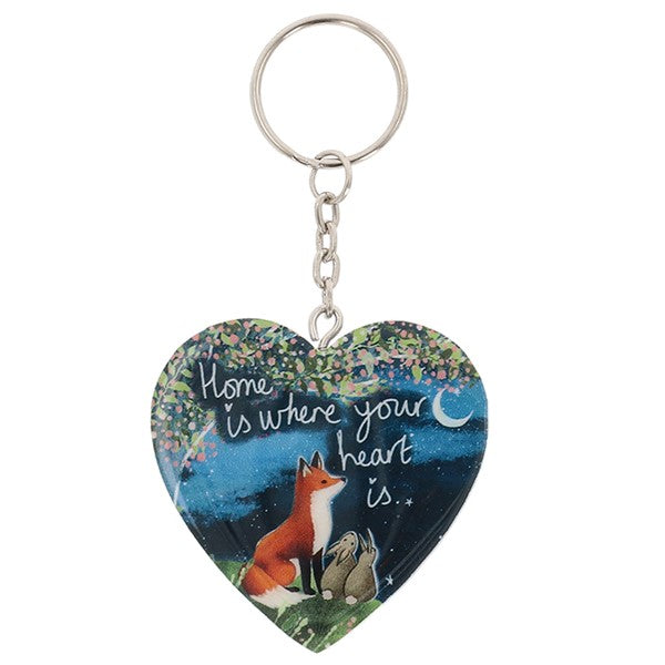 Fox Under the Moon - Keyring