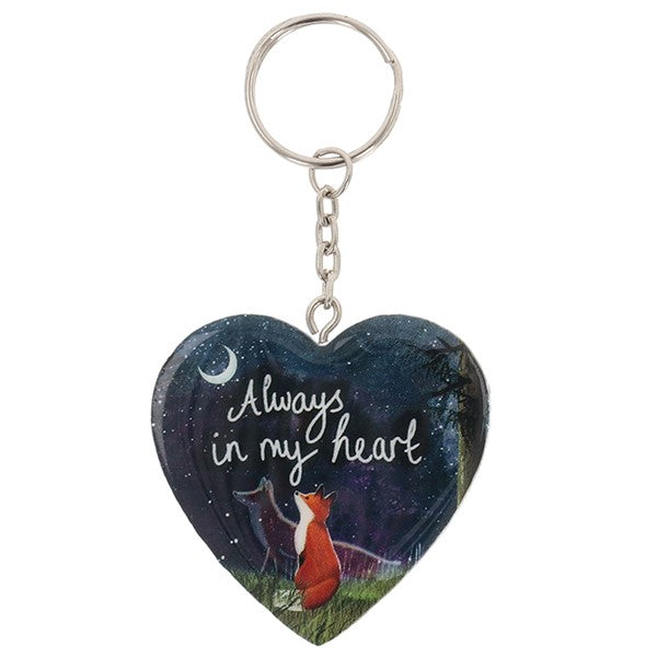 Fox Under the Moon - Keyring