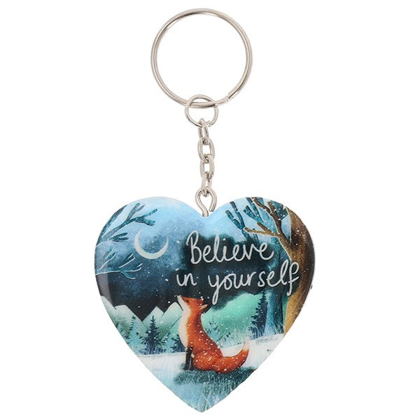 Fox Under the Moon - Keyring