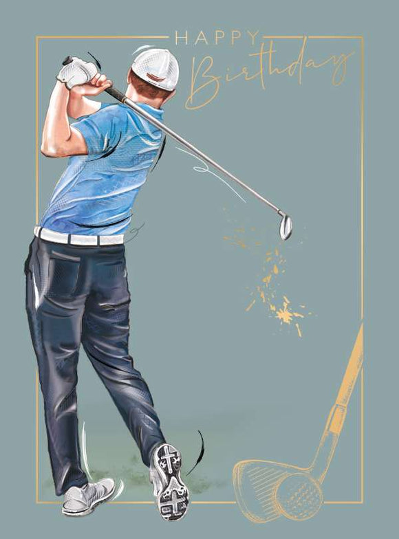 The Golfer - birthday card
