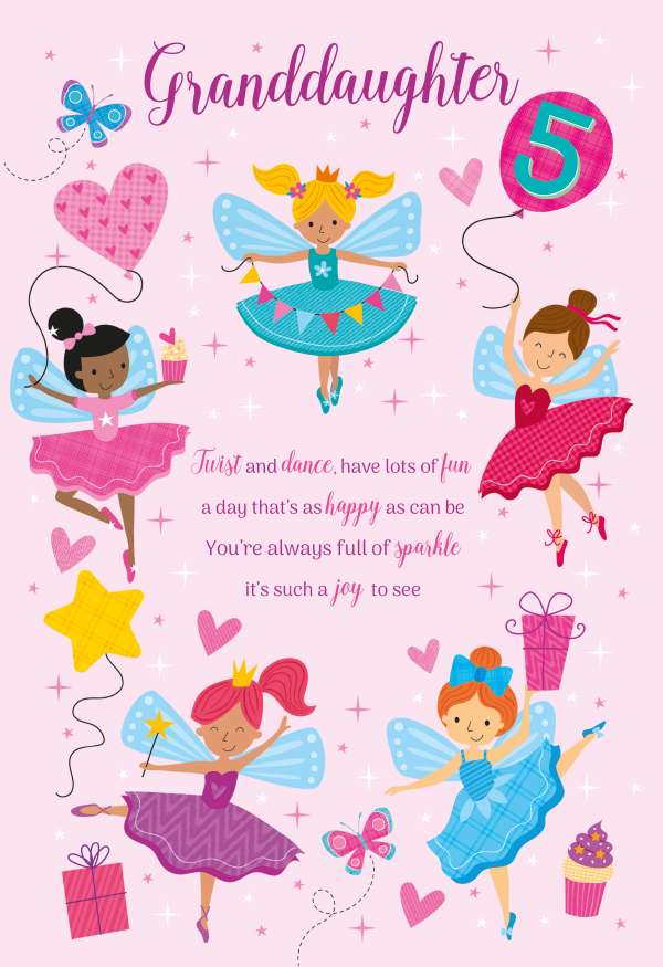 Granddaughter 5th Birthday card