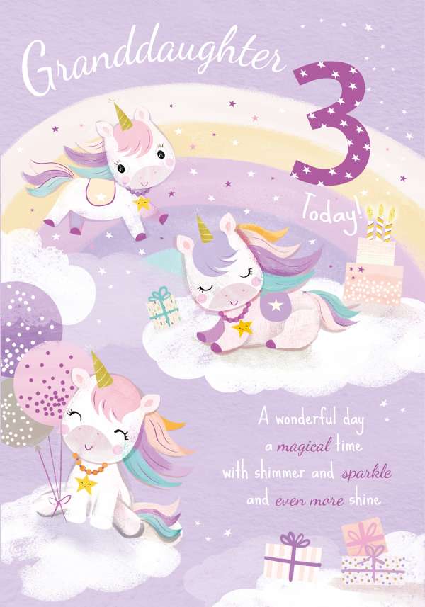 Granddaughter 3rd Birthday card