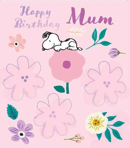 Mum, peanuts character birthday card