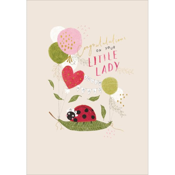 Little Lady - new baby card