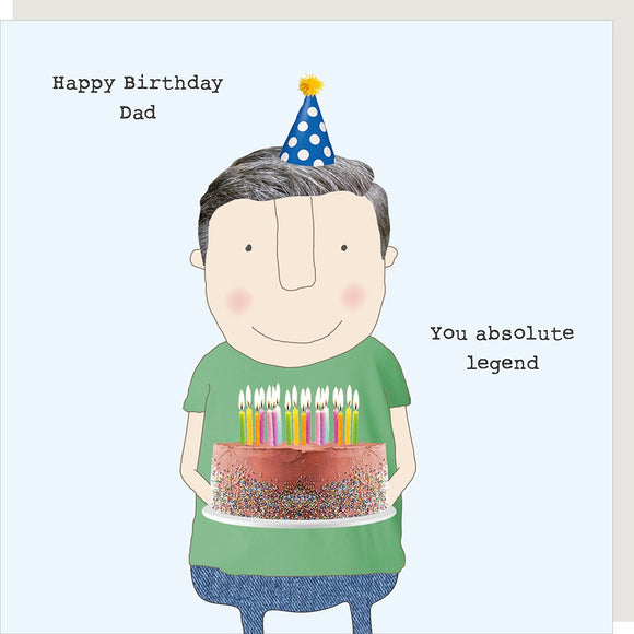 Dad, you absolute legend - birthday card