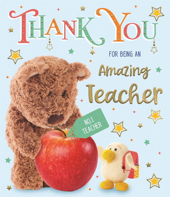 Barley Bear - Thank you Teacher card