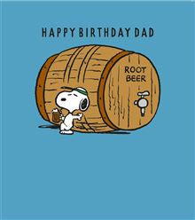 Dad, peanuts character birthday card