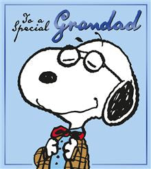 Grandad peanuts character birthday card