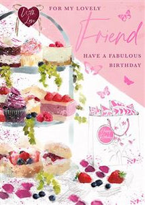 Lovely Friend - Birthday card