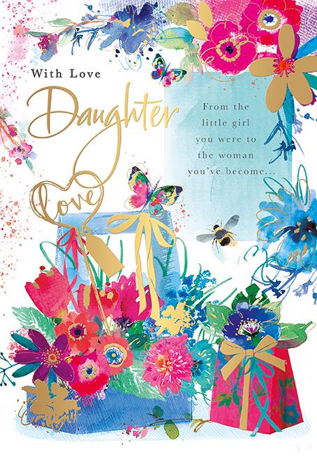 With Love Daughter - Birthday card