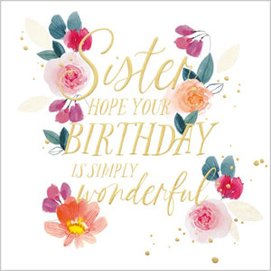 Sister - Birthday card