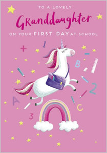 Granddaughter,first day of school card