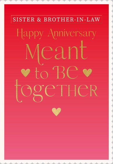 Sister & Brother-in-law  Wedding Anniversary card