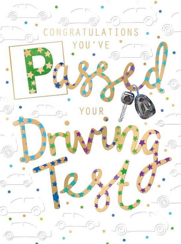 Passed your driving text  card