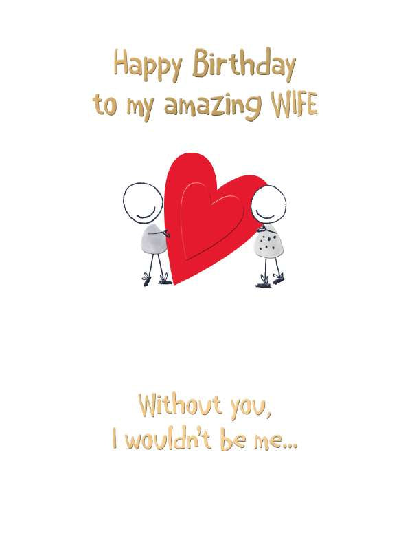 I wouldn't be me - birthday card