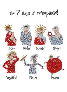 7 stages of Menopause- Camilla & Rose birthday card