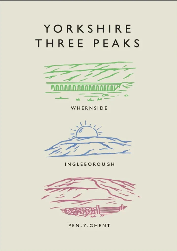 Three Peaks - A4 Yorkshire Print