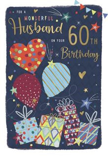 For a Wonderful Husband - 60th birthday card