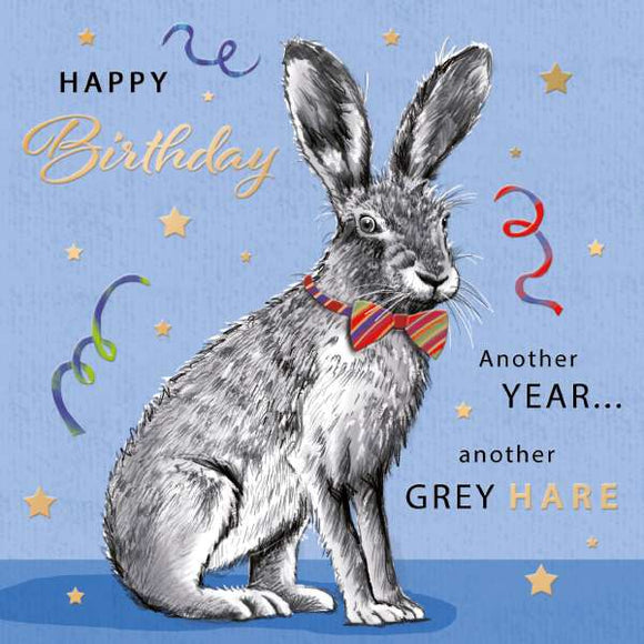 Another Grey Hare - Birthday card